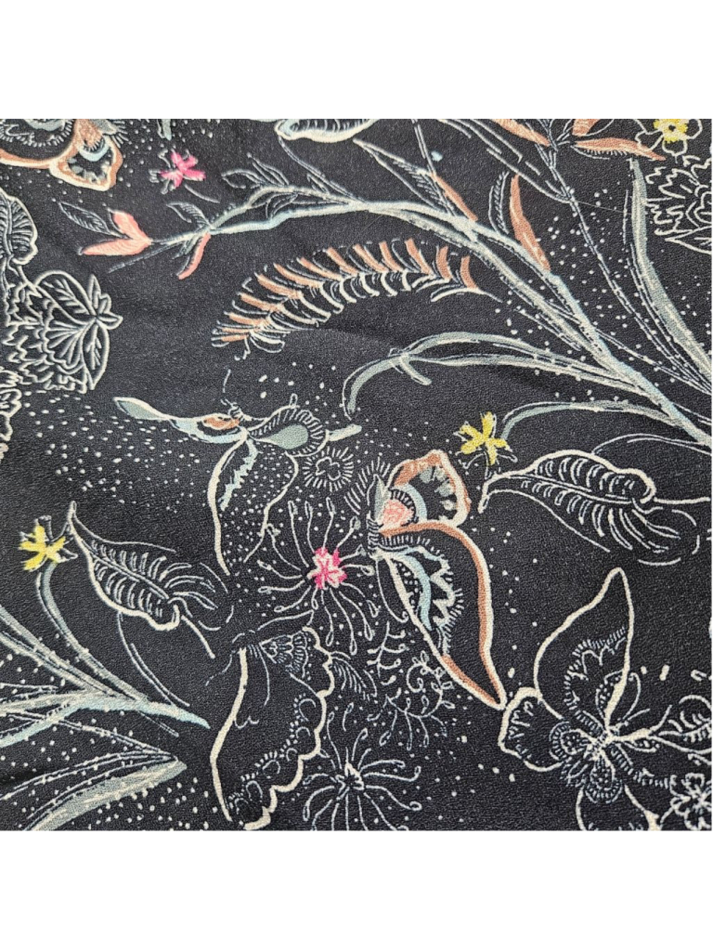 Christopher Banks Small Black Butterfly Floral Midi A Line Skirt - Picture 8 of 8